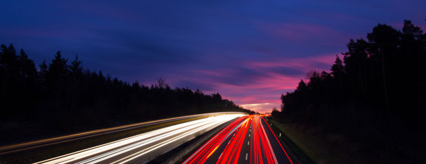 Autobahn bei Nacht Autobahn bei Nacht